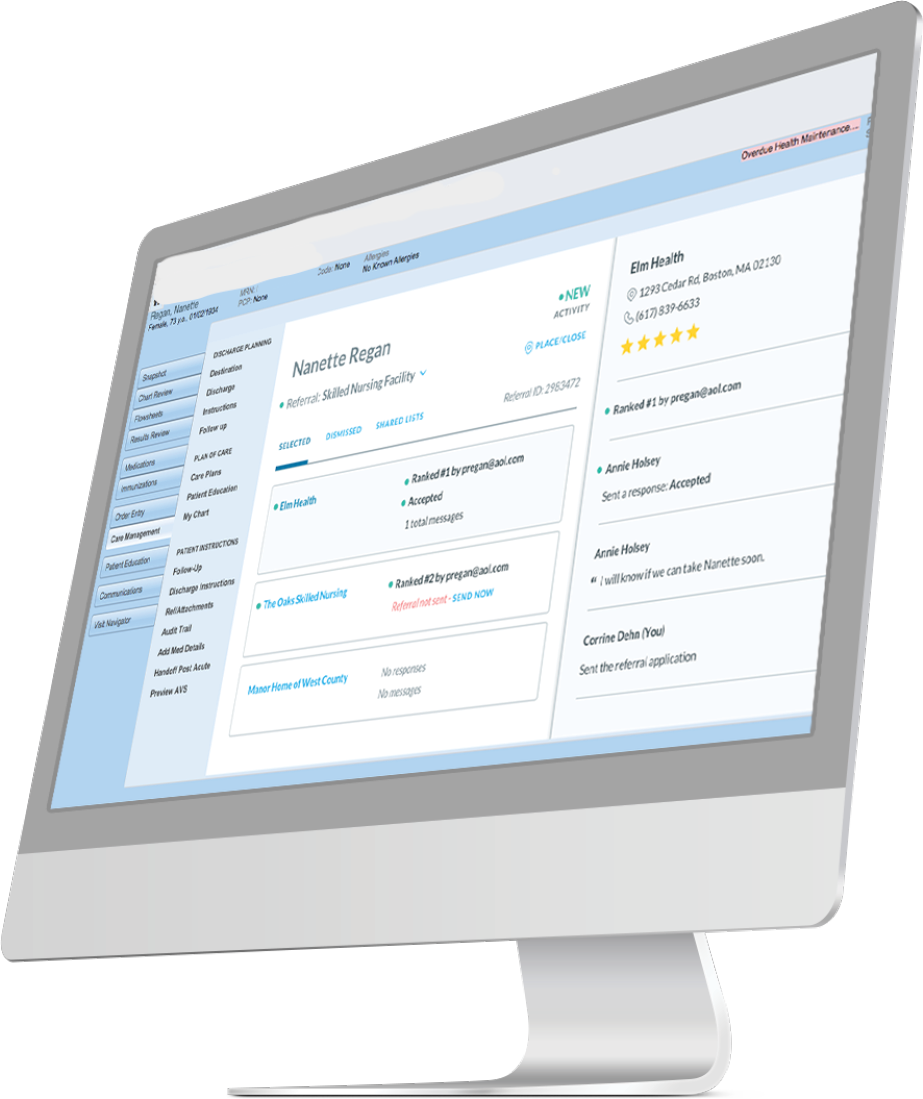 screenshot of WellSky CarePort
